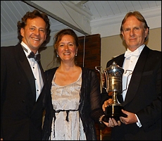 Ian Todd and Keith Russon of Backworth Stud receiving the award for Breeding Achievement. Image: Taryn Crawford