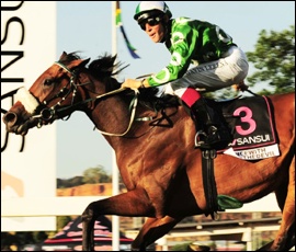 Dancewiththedevil winning the Sansui Summer Cup Grade 1 in 2011