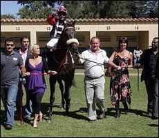 Night Club, winning the first race for sire Carpocrates(USA). Image: Gold Circle
