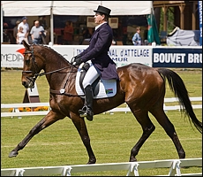 Paul and Heartbreak Hill competing in the dressage phase.