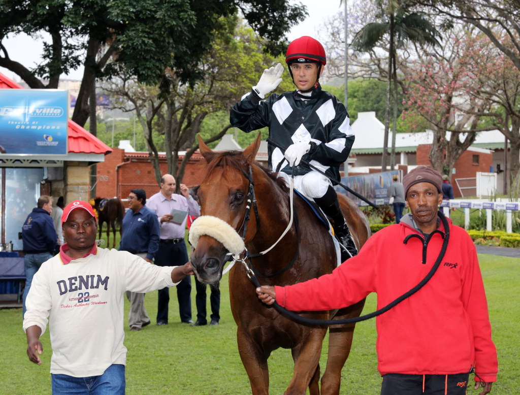 Backworth-bred Black Agate, a son of Kahal out of Blue Lace Agate gives Backworth Stud their 10th winner for the season on Friday night at Greyville, from the Dean Kannemeyer Racing Stable. Image: Gold Circle