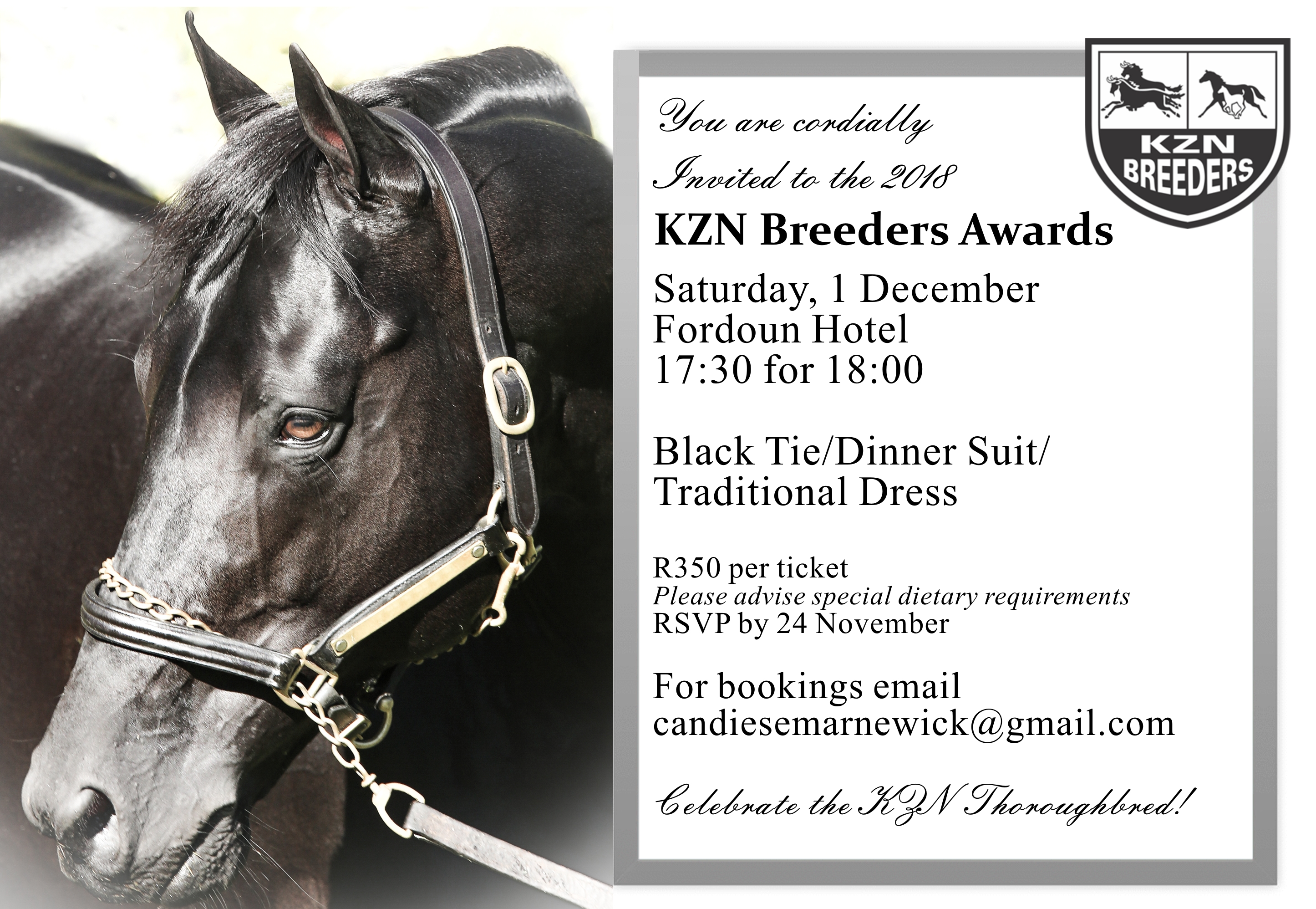 You Are Invited To The KZN Breeders Awards!
