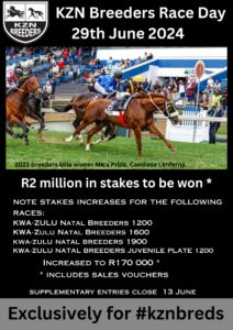 KZN Breeders race day: 29th june at hollywoodbets greyville